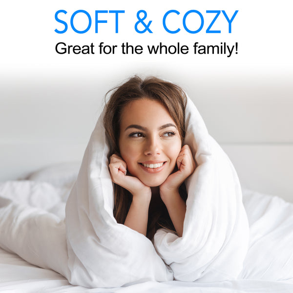 Cypress Linen Super Soft Oversized Lightweight White Down Alternative Comforter