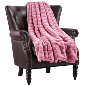 Cypress Linen Pink 60 x 80 Super Soft Large Sherpa Blanket
